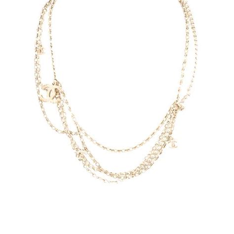 chanel multi chain necklace|Chanel necklace online store.